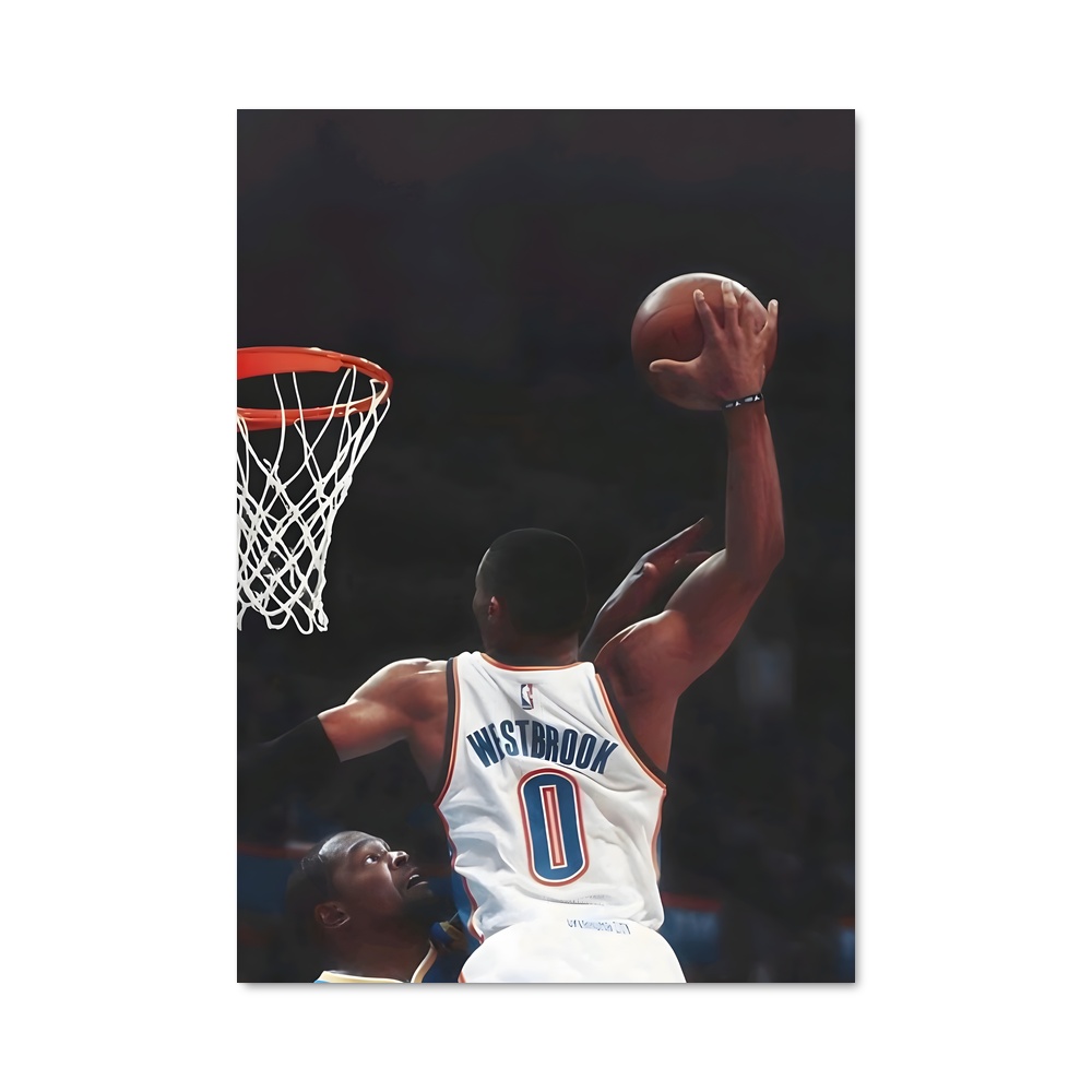 Poster Russell Westbrook Basket Ligne épurée
